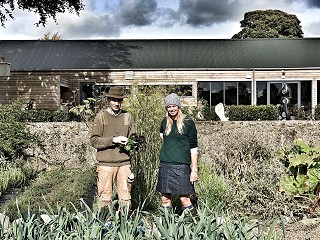 Dermot & Joanna in the kitchen garden